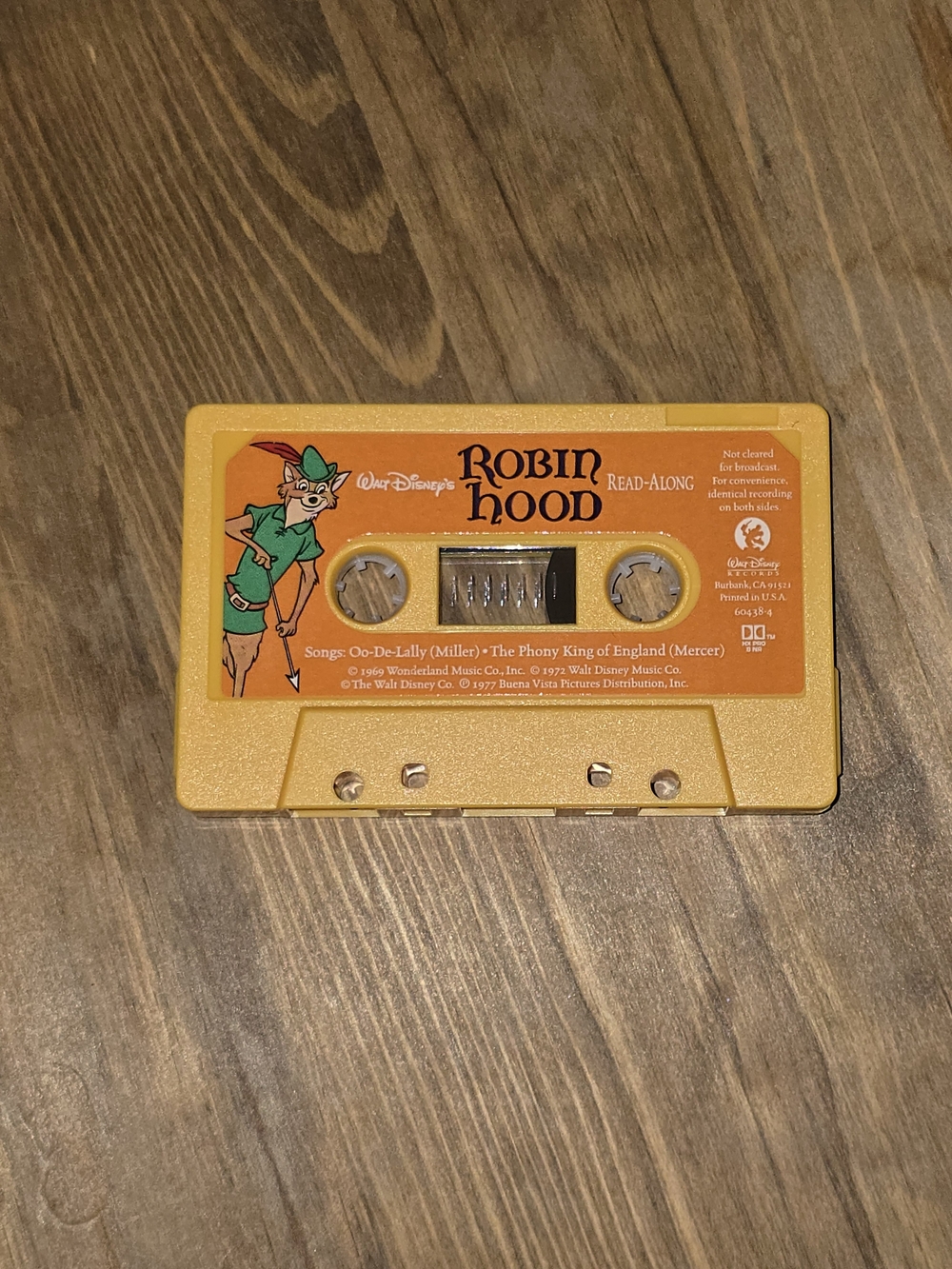 Disney Robin Hood Read-Along Cassette | Vintage Walt Disney Records